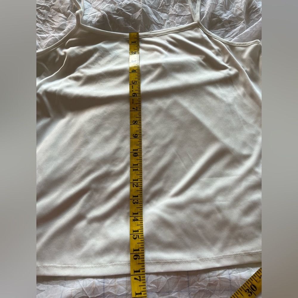Adrianna Papell Egg Shell/Off White Spaghetti Strap Camisole Tank - Picture 7 of 9